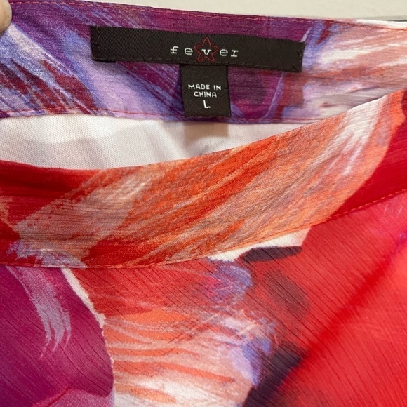 Boho Flirty Floral Maxi Skirt fever Bright multicolored Semi-sheer Women’s L - Picture 5 of 10